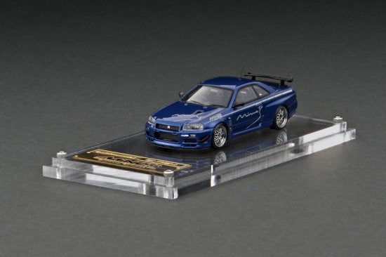 ignition model 1/64 Nissan Skyline GT-R R34 Men's bayside blue IG2938