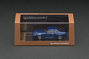 ignition model 1/64 Nissan Skyline GT-R R34 Men's bayside blue IG2938