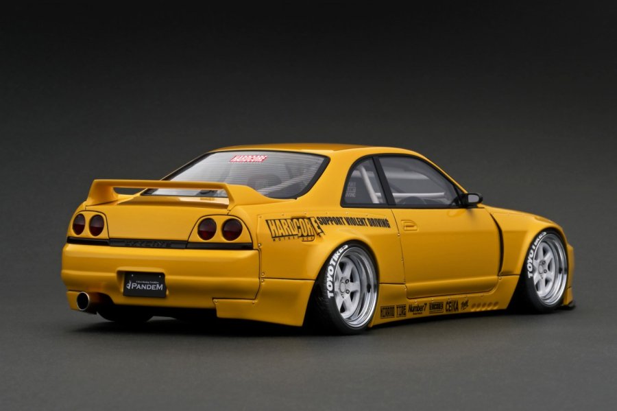 ignition model 1/18 PANDEM GT-R (BCNR33) Yellow IG3033