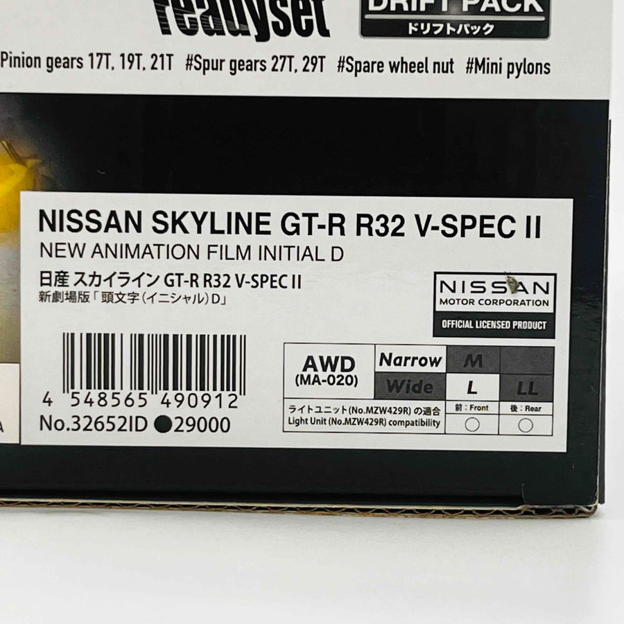KYOSHO MINI-Z AWD NISSAN SKYLINE GT-R R32 V-SPECⅡ NEW ANIMATION FILM INITIAL D 32652ID