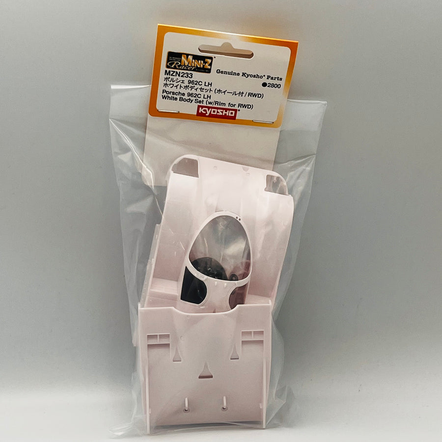 Kyosho Mini-z Racer Porsche 962 C Coupe LH White Body set (w/rims) MZN233