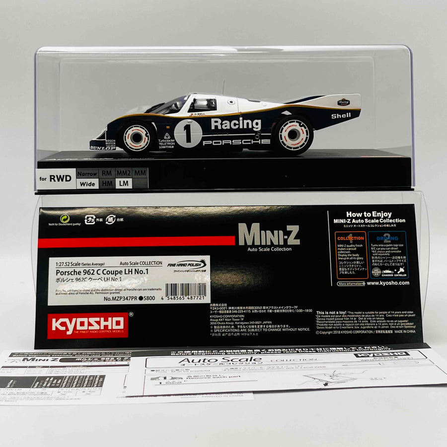 Kyosho Mini-z Body ASC MR04W-LM Porsche 962 C Coupe LH No.1 MZP347PR
