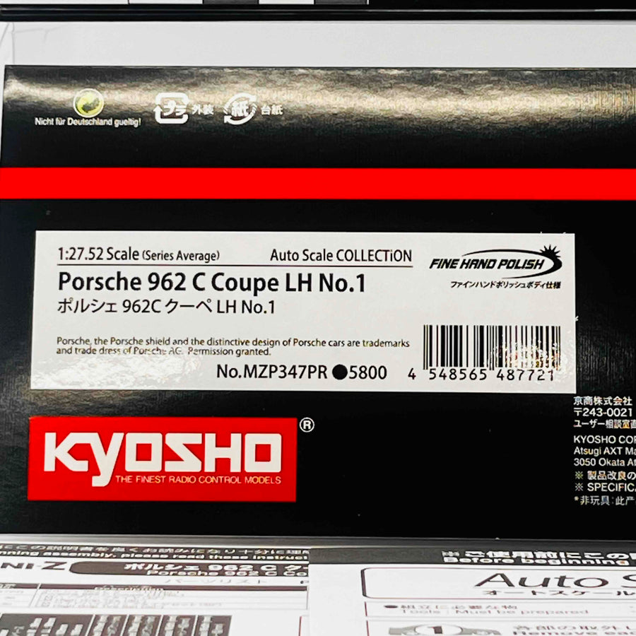 Kyosho Mini-z Body ASC MR04W-LM Porsche 962 C Coupe LH No.1 MZP347PR