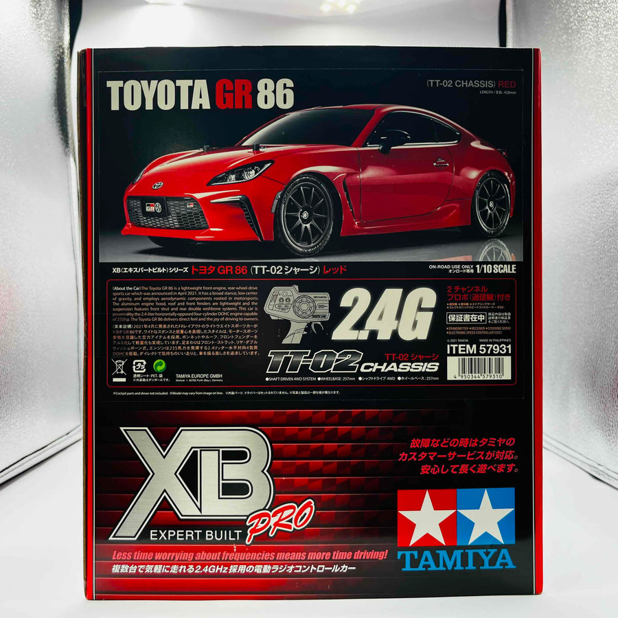 TAMIYA 1/10RC XB Toyota GR 86 (TT-02 chassis) red 57931