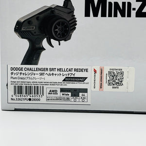 Kyosho MINI-Z AWD DODGE CHALLENGER SRT HELLCAT REDEYE Plum Crazy 32621PU