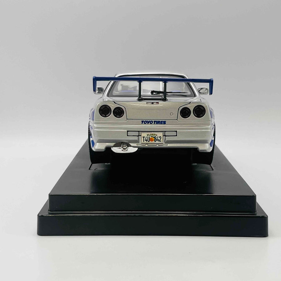 JOY RIDE THE FAST AND THE FURIOUS 1/18 Die Cast Metal Coule 2001 NISSAN SKYLINE