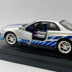 JOY RIDE THE FAST AND THE FURIOUS 1/18 Die Cast Metal Coule 2001 NISSAN SKYLINE
