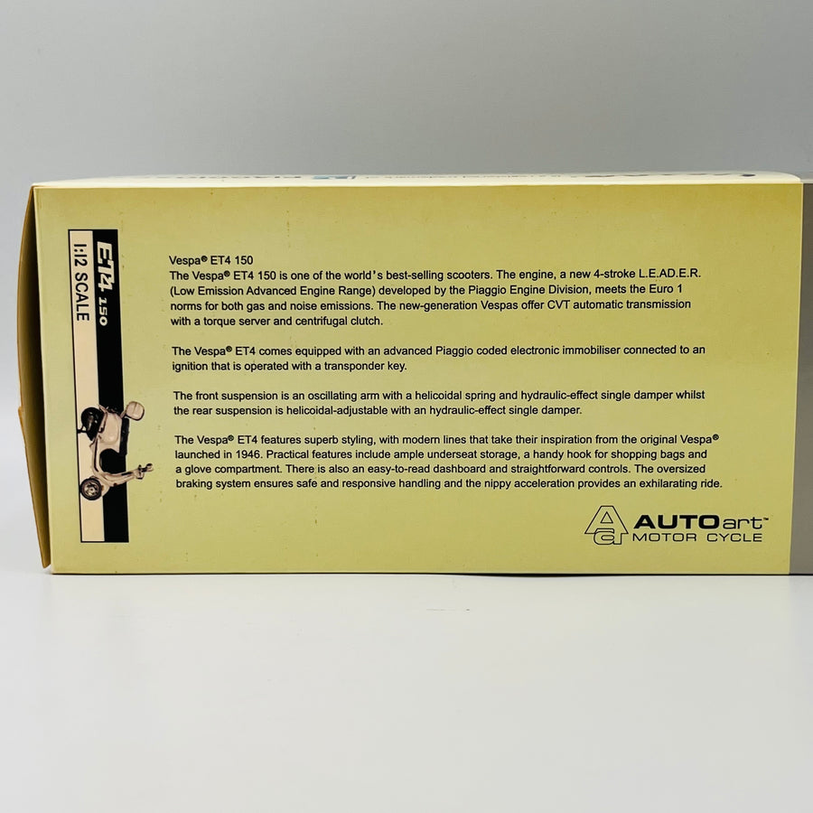 AUTOart MOTOR CYCLE 1/12Scale VESPA ET4 150(WHITE) 12511