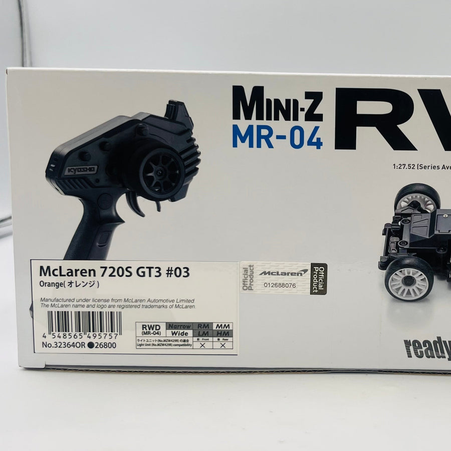 KYOSHO MINI-Z RWD MR-04 readyset McLaren 720S GT3 #03 Orange 32364OR