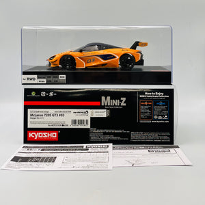 Kyosho Mini-z Body ASC MR04W-MM McLaren 720S GT3 #03 Orange MZP255OR