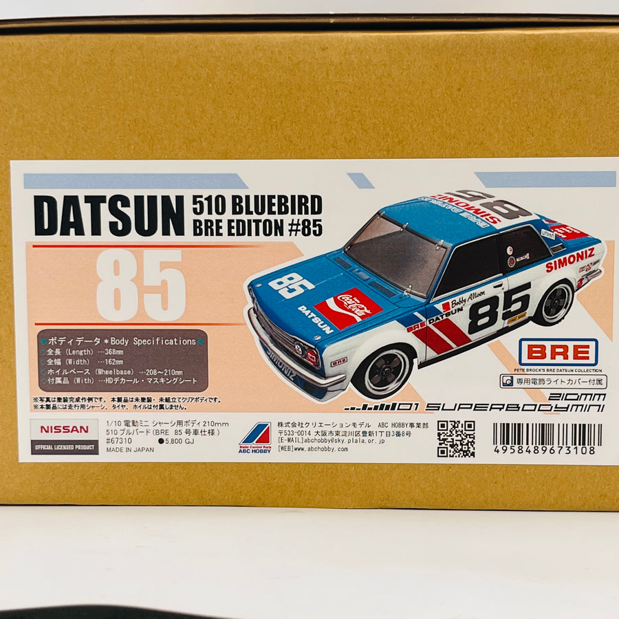 ABC Hobby 1/10 1 Body Mini DATSUN 510 Bluebird BRE Edition No. 85 #67310