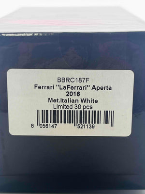 BBRC 187F Ferrarai "La Ferrari" Aperta 2016 Met. Italian White Limited 30 pcs
