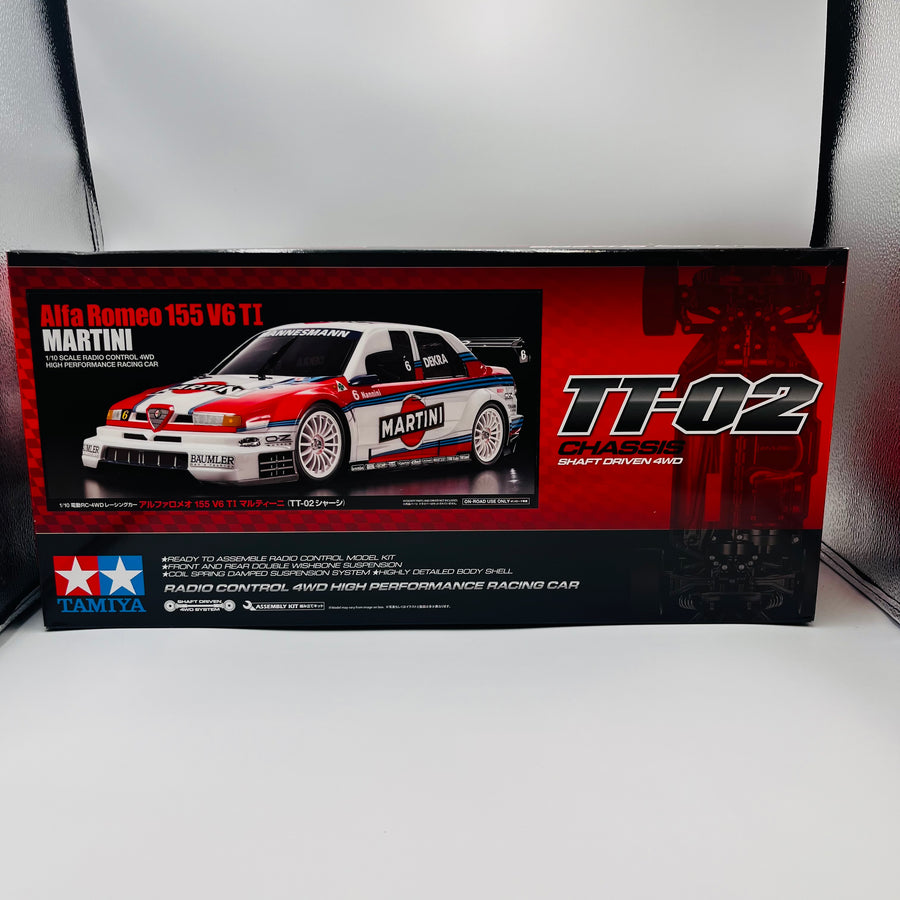 TAMIYA 1/10RC Alfa Romeo 155 V6 TI Martini (TT-02 Chassis) Item No:58606