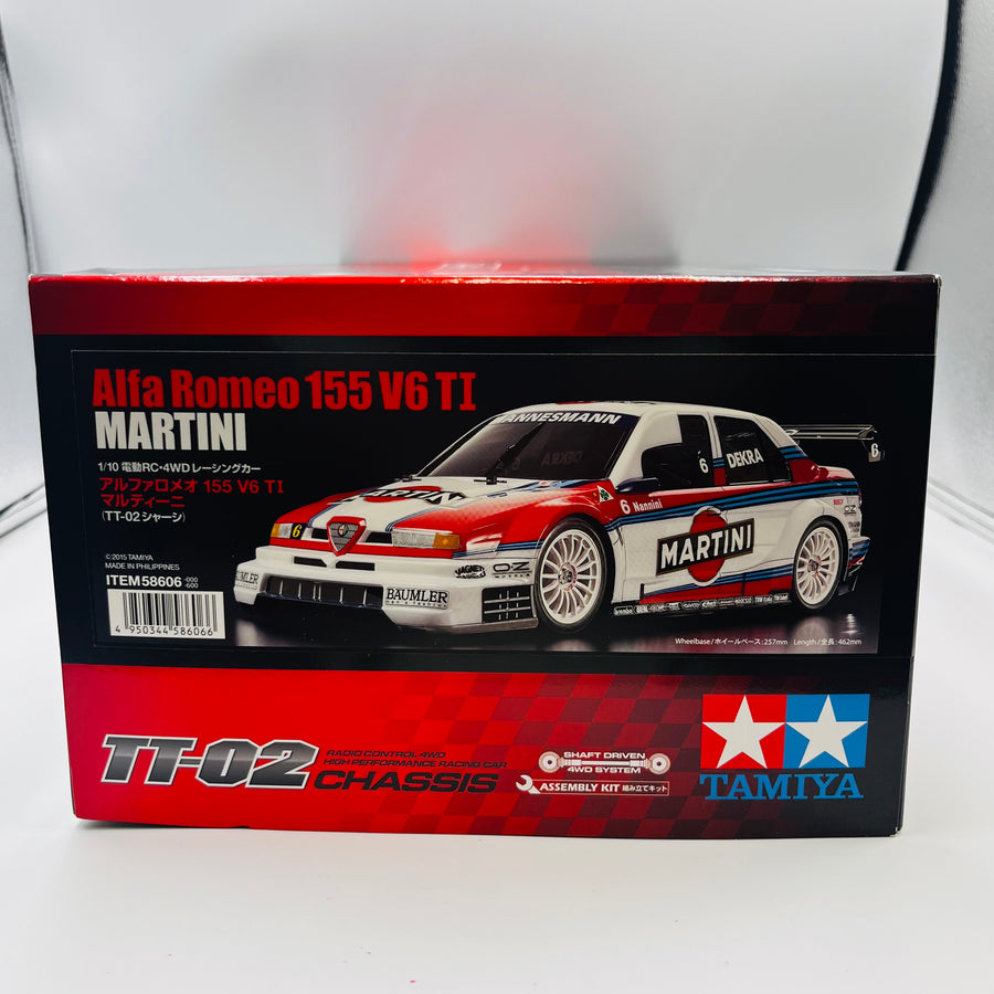 TAMIYA 1/10RC Alfa Romeo 155 V6 TI Martini (TT-02 Chassis) Item No:58606