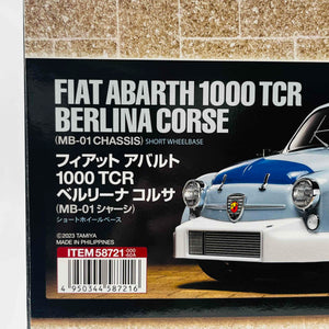TAMIYA 1/10RC Fiat Abarth 1000TCR Berlina Corsa (MB-01 chassis) Item No:58721