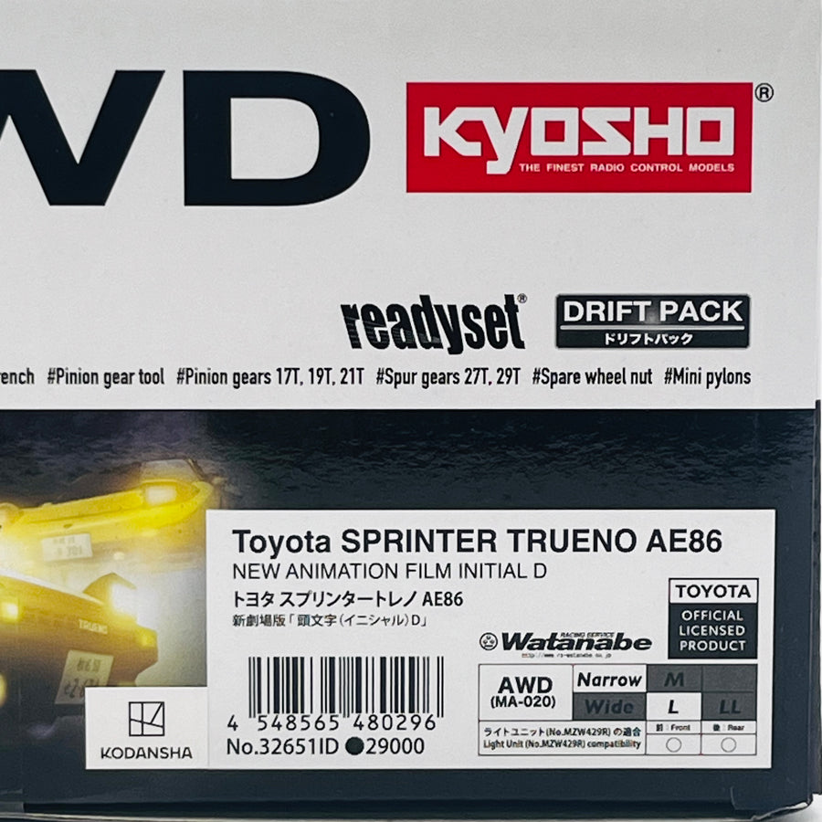 Kyosho MINI-Z Ready set Toyota SPRINTER TRUENO AE86 INITIAL D 32651ID