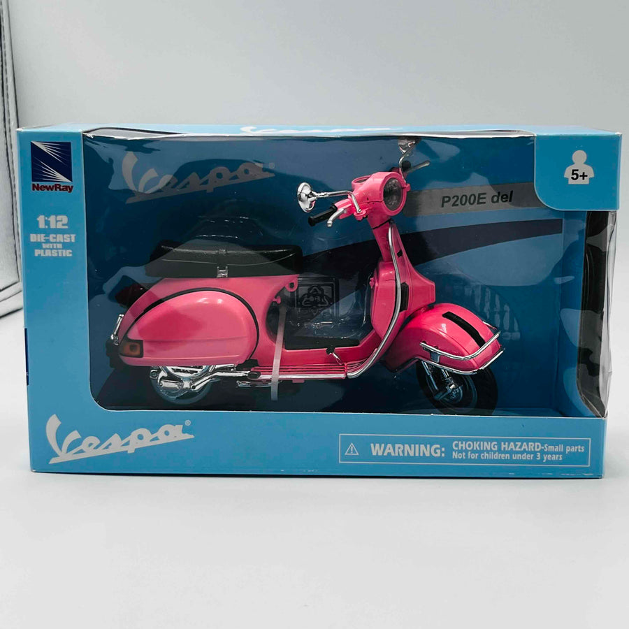 Vespa P200E 1/12 Scale Diecast pink Scooter Model NewRay