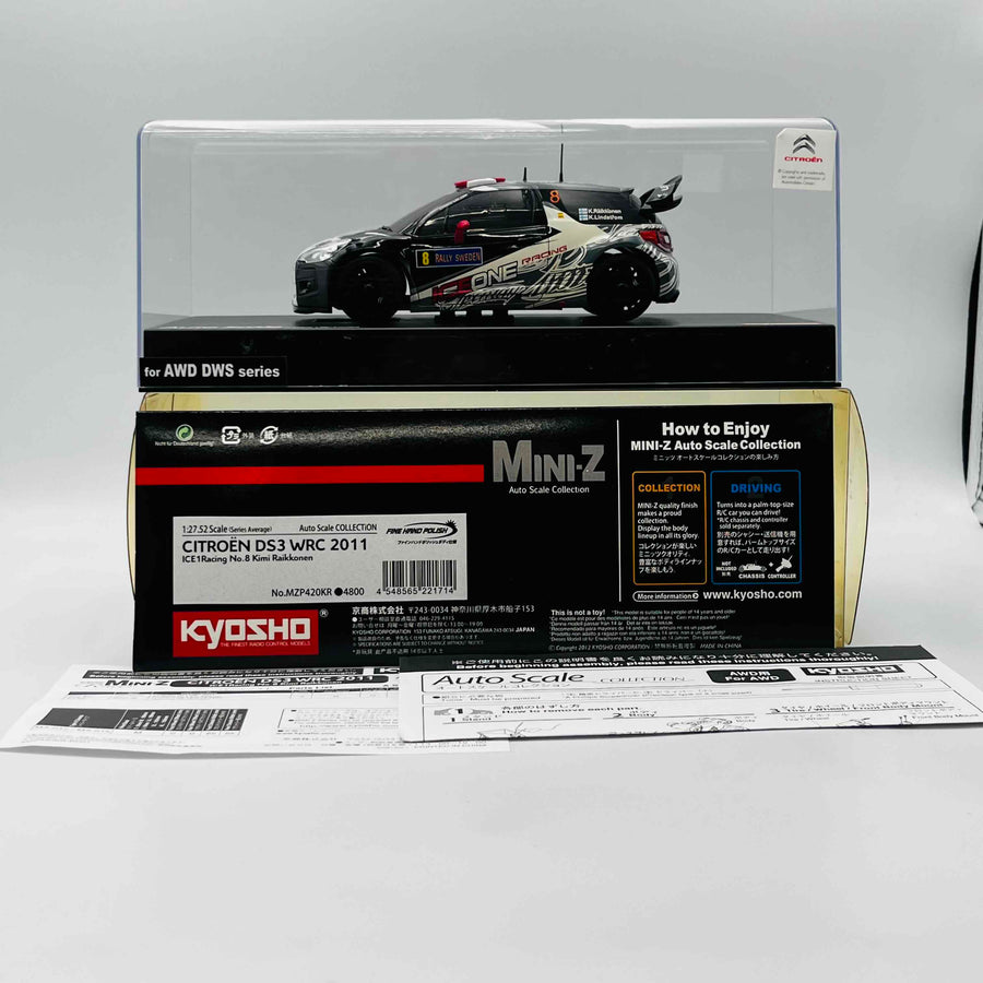 KYOSHO MINI-Z Auto Scale Collection Citroen DS3 WRC 2011 Kimi Raikkonen MZP420KR
