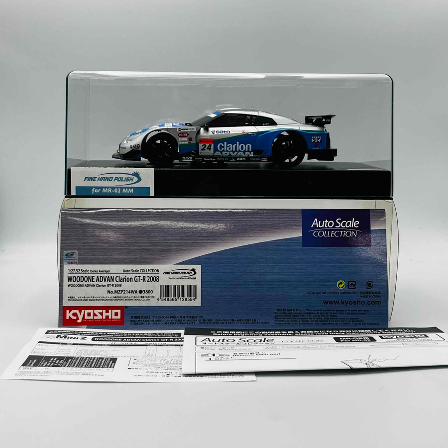 Kyosho Mini-z Body ASC WOODONE ADVAN Clarion GT-R 2008 MZP214WA