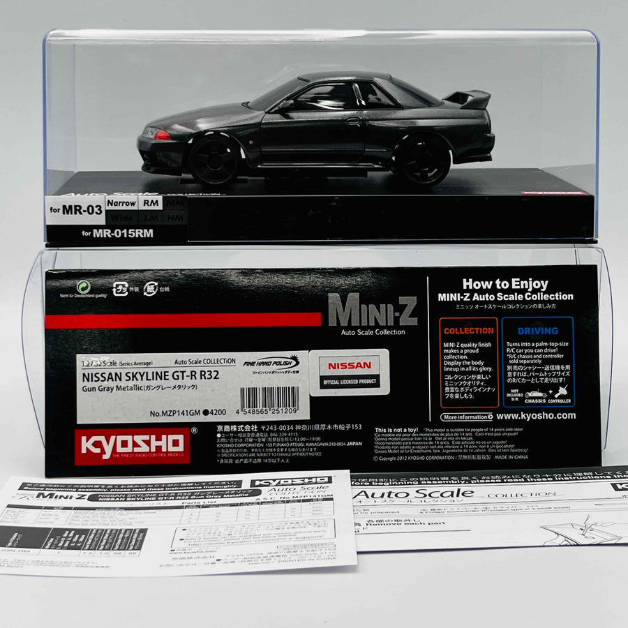 Kyosho Mini-z Body ASC MR03N-RM SKYLINE GT-R R32 MetalGray MZP141GM