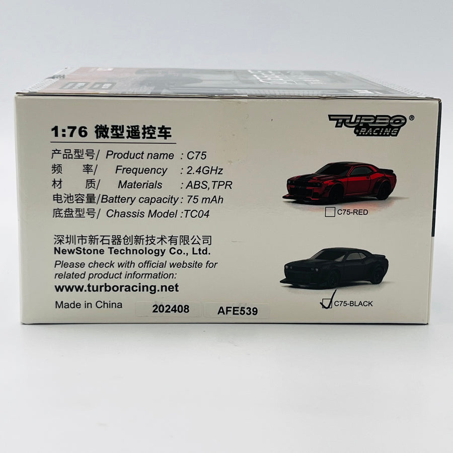TURBO RACING 1/76 C75 Black On-road Car