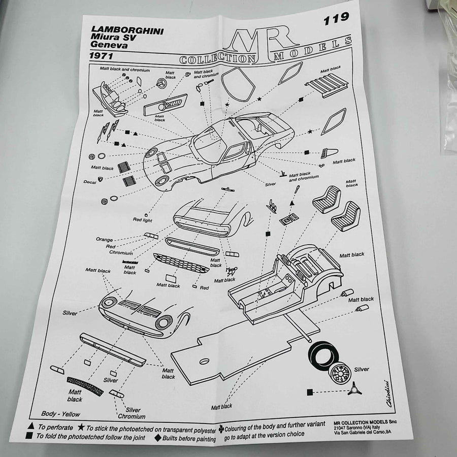 MR COLLECTION MODELS LAMBORGHINI Miura SV Geneva 119 1971