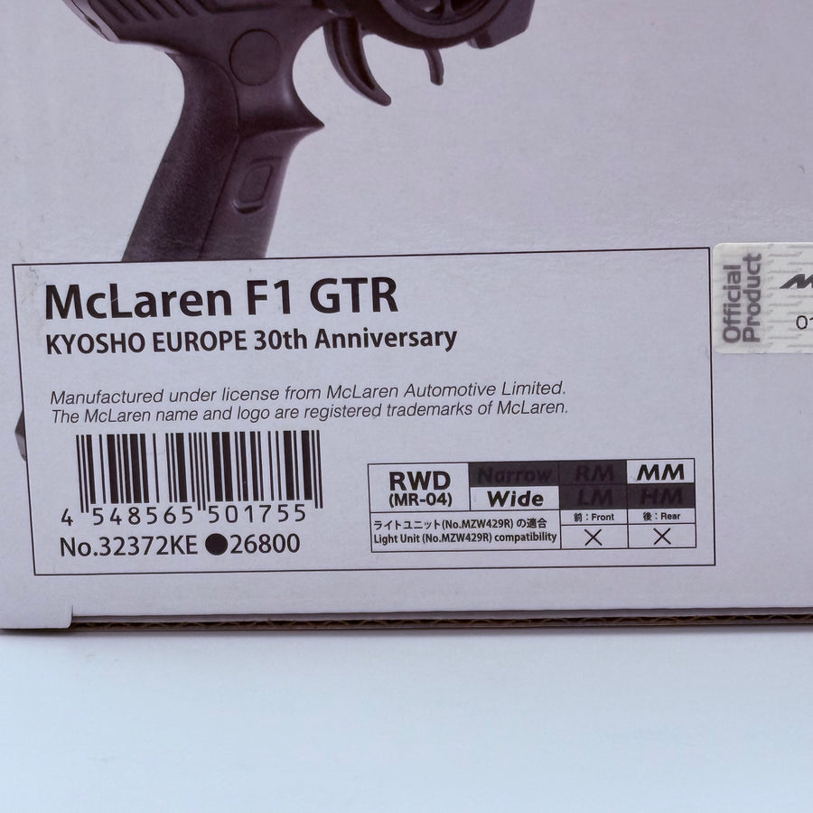 KYOSHO MINI-Z RWD MR-04 readyset McLaren F1 GTR KE 30th Anniversary 32372KE