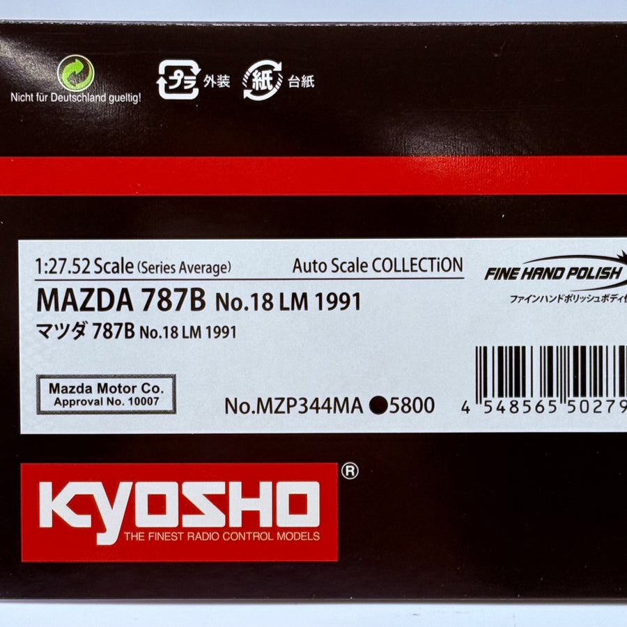 Kyosho MINI-Z Body ASC MR04W-LM MAZDA 787B No.18 LM 1991 MZP344MA