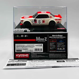 Kyosho Mini-z Body Nissan Skyline 2000GT-R (KPGC10) Racing 1972 #6 Red MZP472R