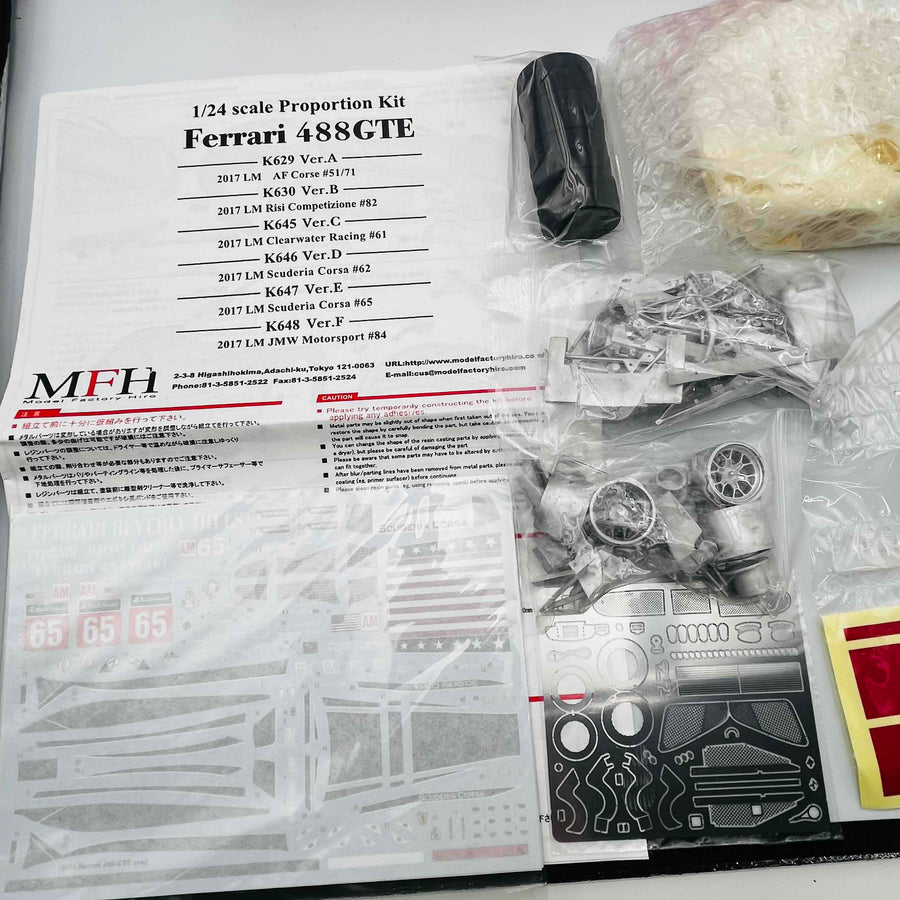 MFH 1/24scale Proportion Kit Ferrari 488GTE Ver.E;2017 LM 24 hours Scuderia Corsa #65