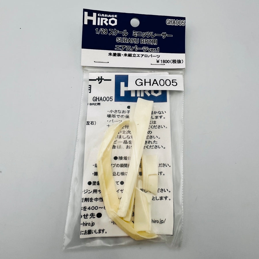 GARAGE HIRO 1/28Scale SUBARU Aero parts for BRZ ver.1 GHA005