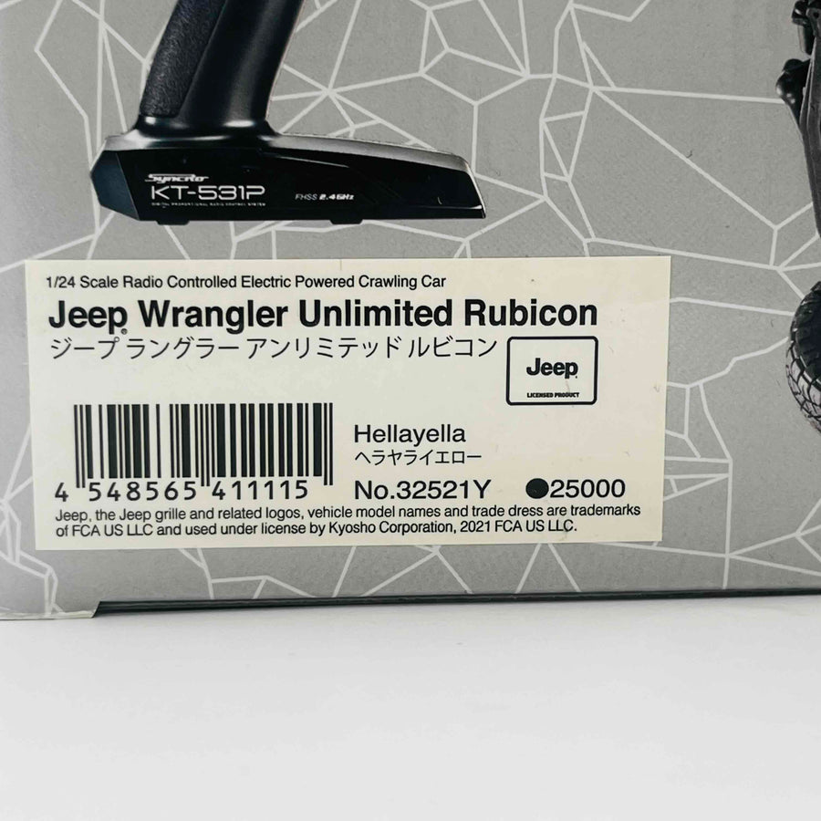 KYOSHO MINI-Z 4x4 readyset JeepⓇ WRANGLER UNLIMITED Rubicon Hellayella 32521Y