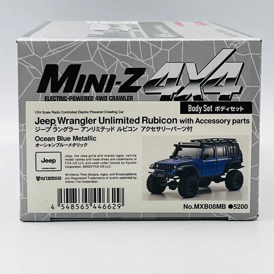 Kyosho Mini-z 4X4 Jeep Wrangler Rubicon Ocean Blue Metallic MXB08MB
