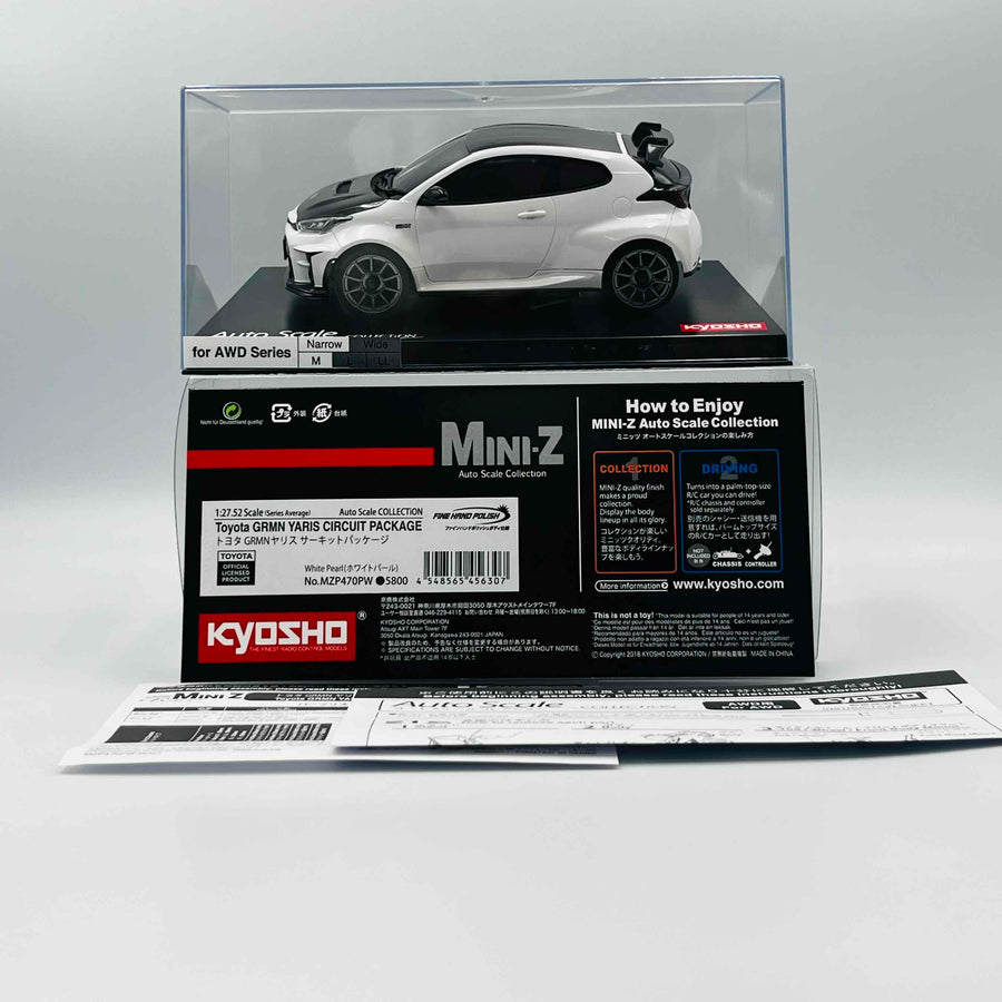 Kyosho Mini-z Body ASC Toyota GRMN YARIS CIRCUIT PAC White Pearl MZP470PW