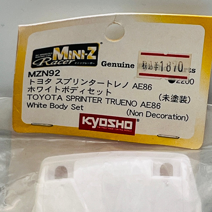 Kyosho Mini-z Racer White Body Set Toyota SPRINTER TRUENO AE86 MZN92