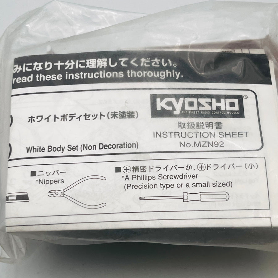 Kyosho Mini-z Racer White Body Set Toyota SPRINTER TRUENO AE86 MZN92