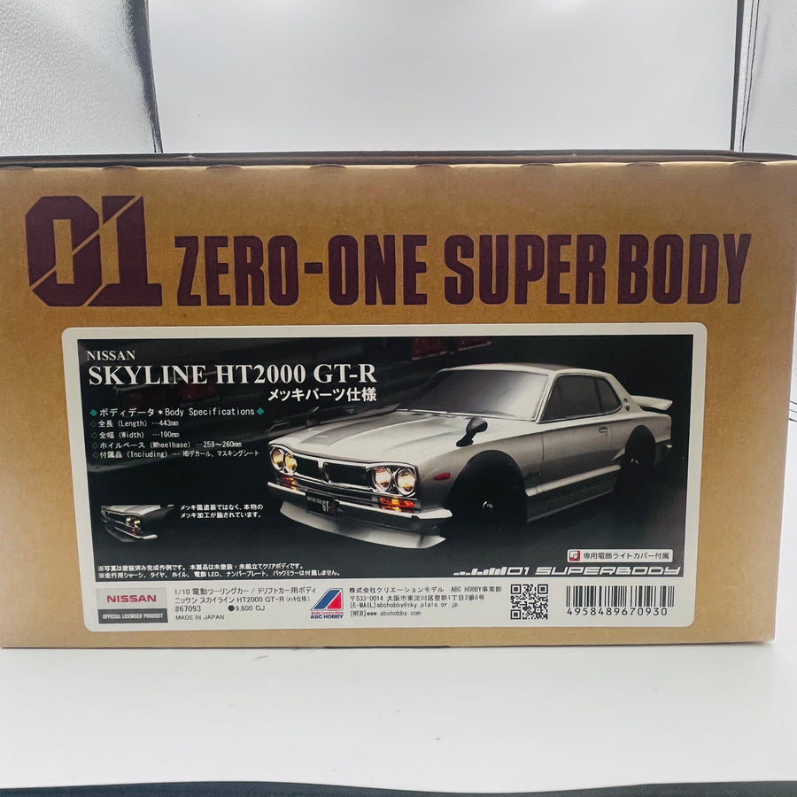 ABC Hobby 1/10 Nissan Skyline HT2000GT-R Hakosuka Body (chrome bumper)67093