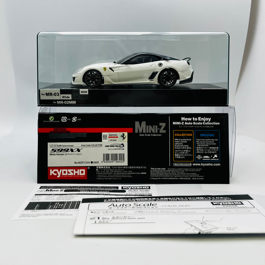 Kyosho Mini-z Body ASC Ferrari 599XX  White Version MZP216W