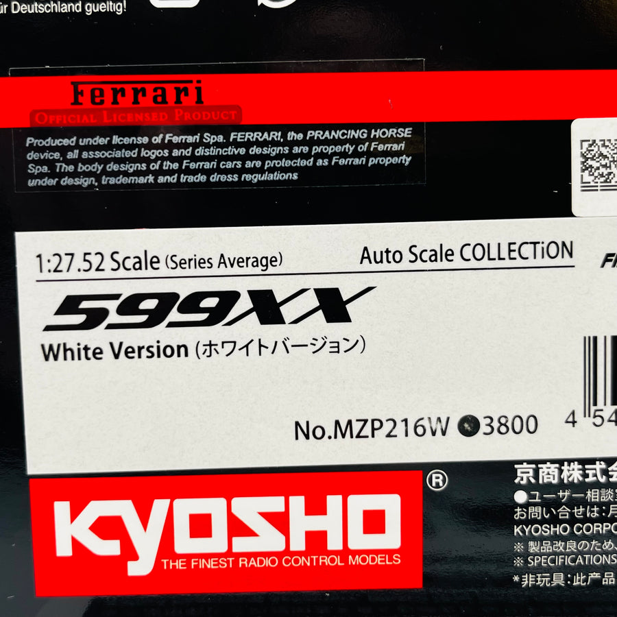 Kyosho Mini-z Body ASC Ferrari 599XX  White Version MZP216W