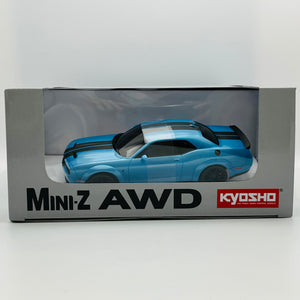KYOSHO MINI-Z Ready Set AWD Dodge Challenger SRT Hellcat Red Eye B5 Blue 32621BL