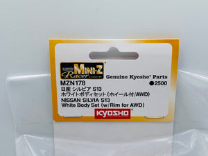 Kyosho Mini-z White Body Set Nissan Silvia S13 (With Rim) MZN178