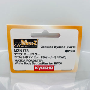 Kyosho Mini-z White Body Set MAZDA Roadster (With Rim) MZN173