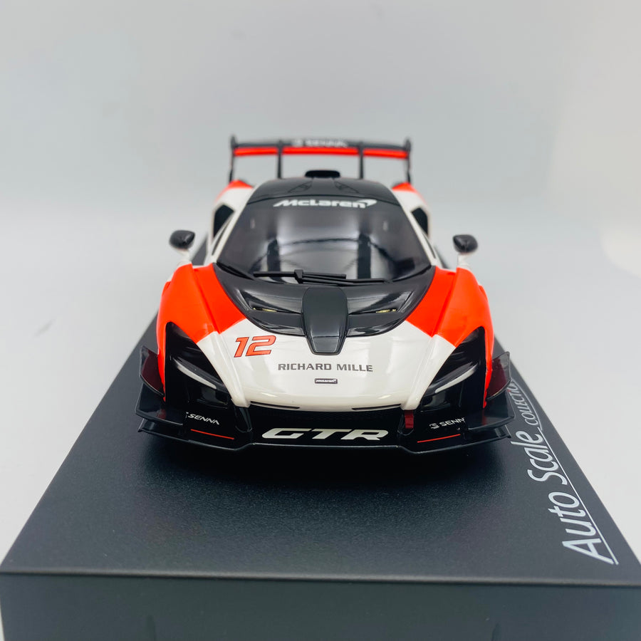 Kyosho Mini-z Body ASC McLaren Senna GTR White/Red MZP243WR