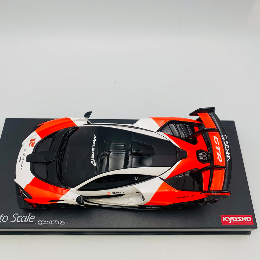 Kyosho Mini-z Body ASC McLaren Senna GTR White/Red MZP243WR