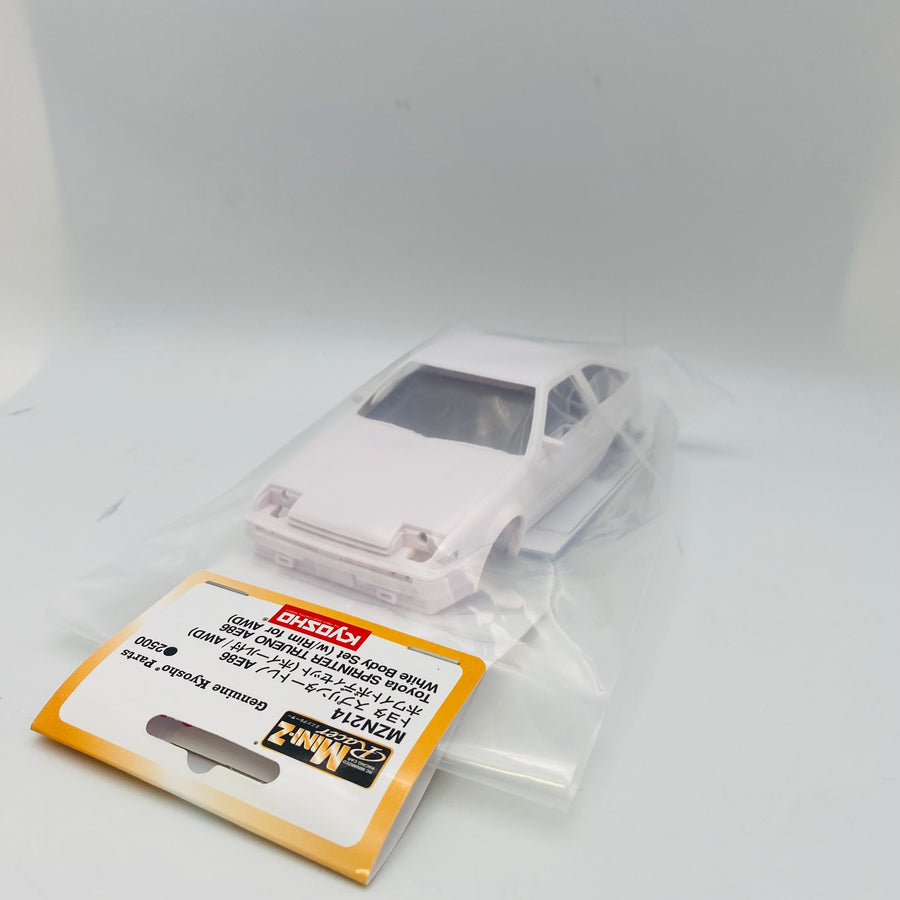 Kyosho Mini-z White Body Set Toyota SPRINTER TRUENO AE86 (With Rim) MZN214