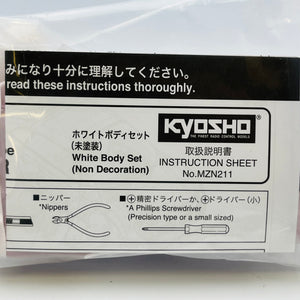 Kyosho Mini-z White Body Set Honda NEO Classic Racer MZN211