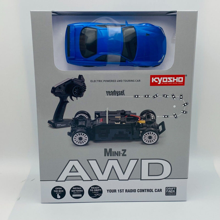 Kyosho MINI-Z AWD NISSAN SKYLINE GT-R R34 V.specⅡNür Metallic Blue 32629MB