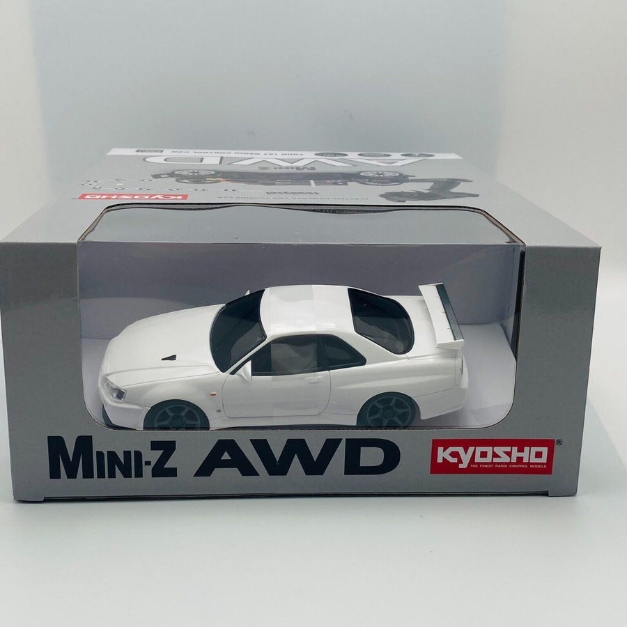 Kyosho MINI-Z AWD NISSAN SKYLINE GT-R R34 V.specⅡNür White 32629W