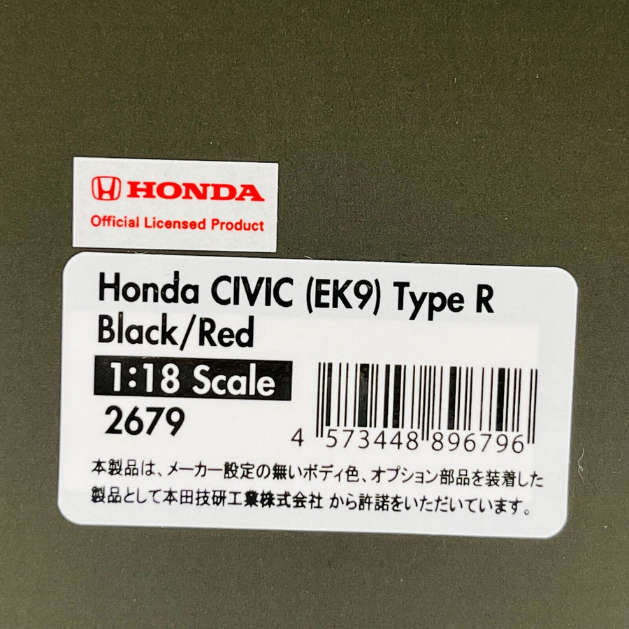 ignition 1/18 Honda CIVIC (EK9) Type R Black/Red IG2679