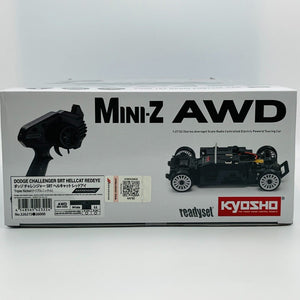 Kyosho MINI-Z Ready Set AWD Dodge Challenger SRT Hellcat Red Eye Silver 32621S